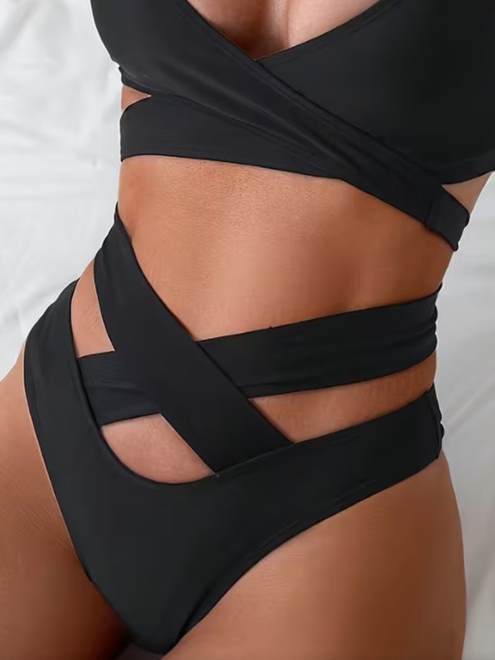 Cut-Out Black Bikini Set - Picture 2 of 5